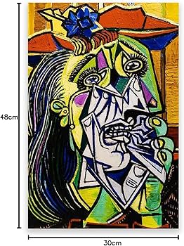 ⭐︎デスク本描き油絵⭐︎模写/F4キャンバス・台付/ピカソ『泣く女』 Amazon.co.jp: 額装. パブロ・ピカソ「泣く女」キャンバスに複製。有名